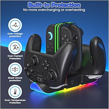 Amazon.com: Charging Dock for Nintendo Switch 2 Controllers, RGB 6